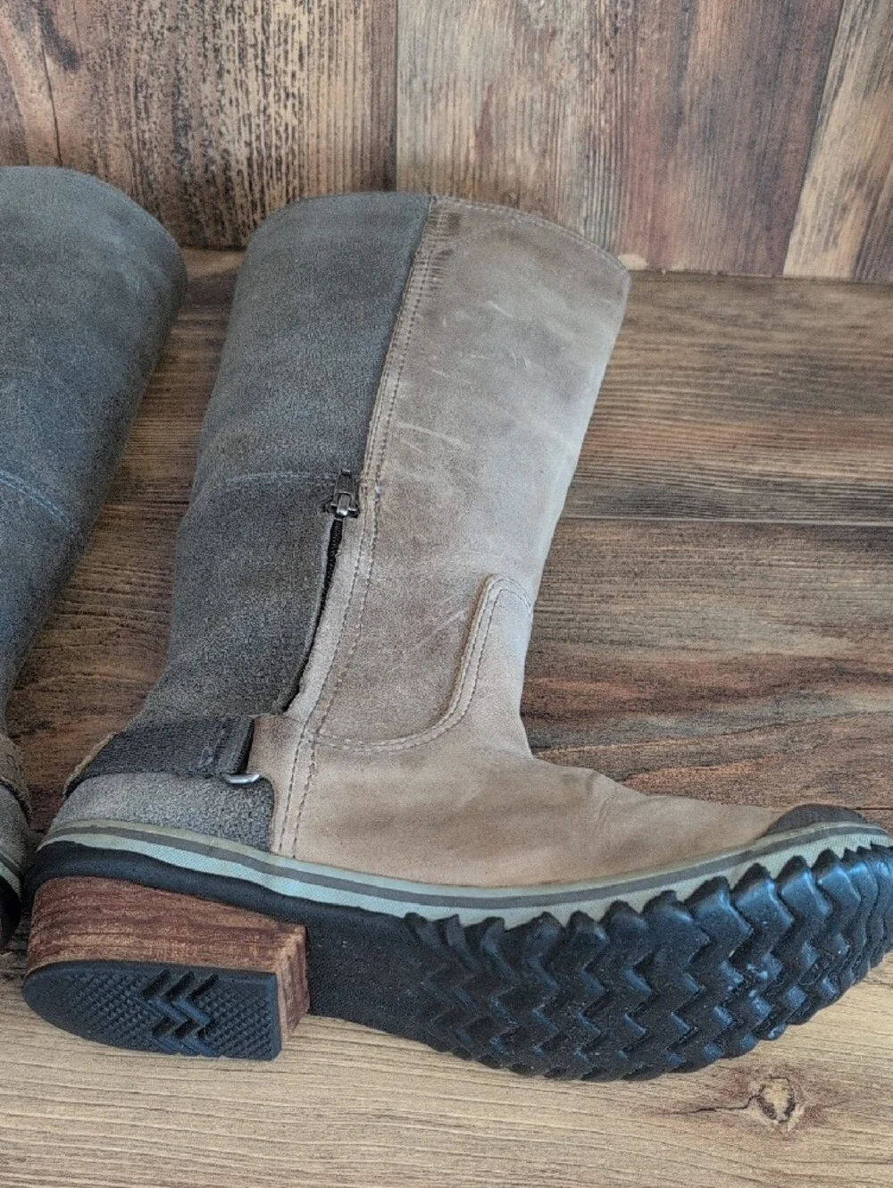 Sorel Slimboot Knee High Waterproof Leather Suede Riding Boots 7.5   521A